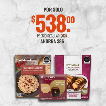 Kit Lomo Adobado + Fusilli y Postre | Navidad